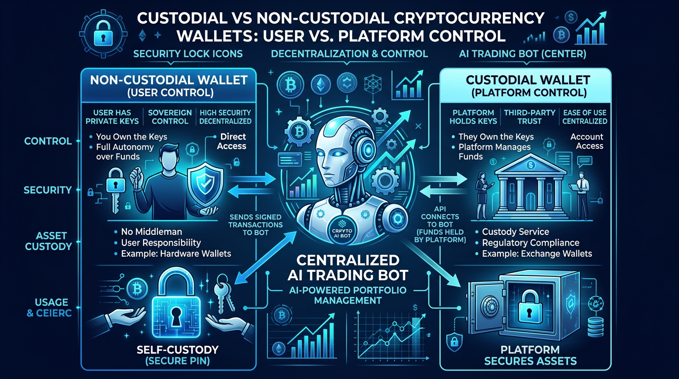 Non-Custodial AI Trading: Why It Matters for Your Crypto Security 2 Custodial versus non-custodial cryptocurrency wallet comparison